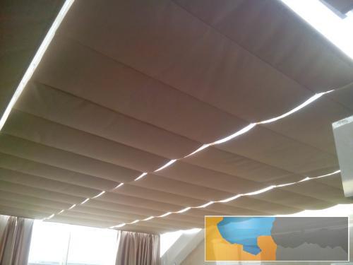 聊城天棚帘订做室内外电动天棚帘户外天幕