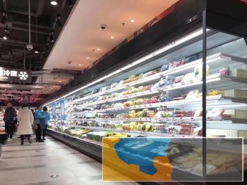 厂家直销定制超市风幕柜鲜肉柜熟食柜水果柜饮料柜低温奶柜汤圆水