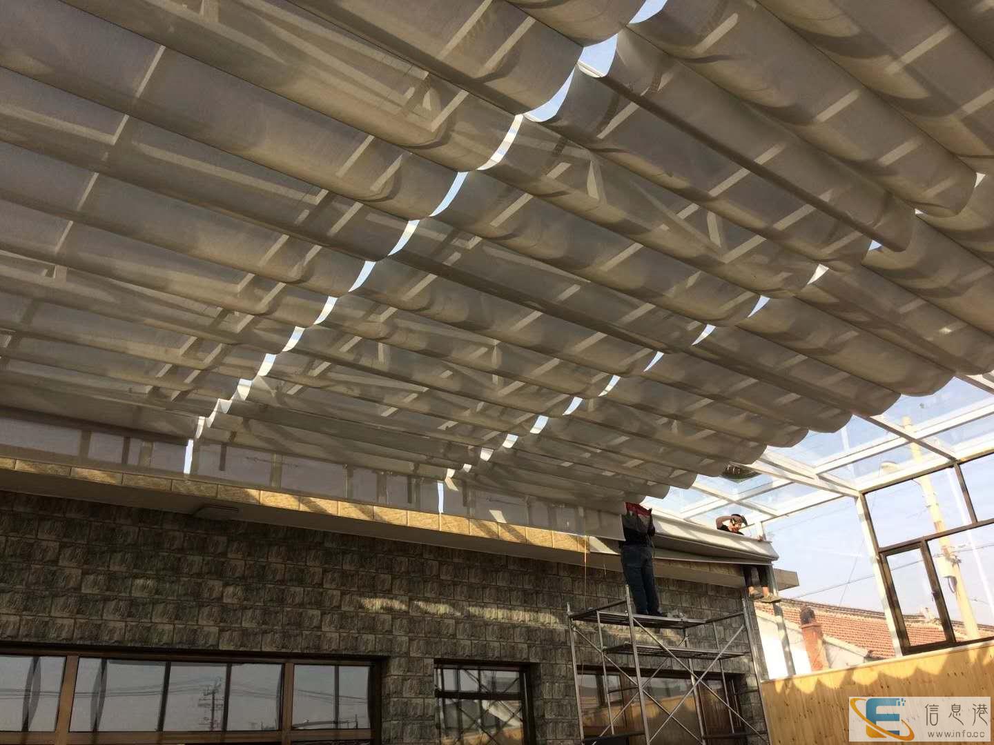 日照工程卷帘电动天棚帘价格