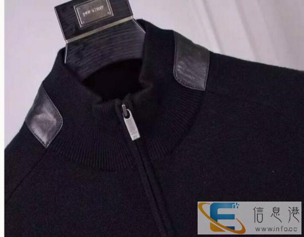 Zegna杰尼亚男士开衫外套100美利奴羊毛拼绵羊皮开衫