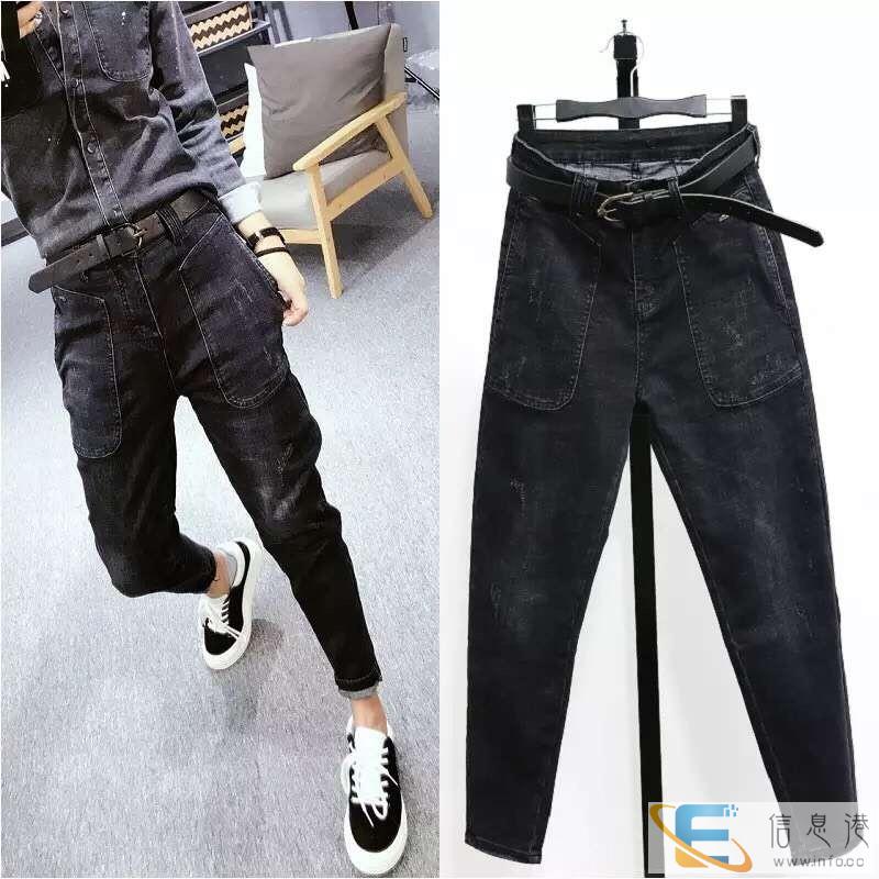 批发韩版牛仔裤订单尾货工厂去广州哪里有便宜摆摊牛仔裤货源批发