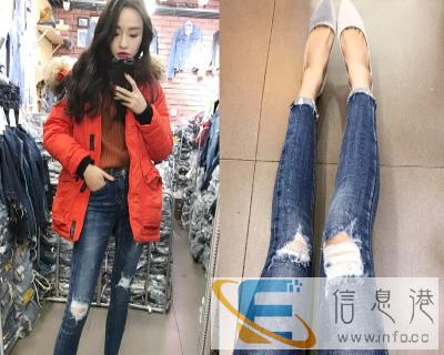 高腰铅笔裤韩版休闲小脚裤厂家尾货女装牛仔裤便宜地摊赶集货源批